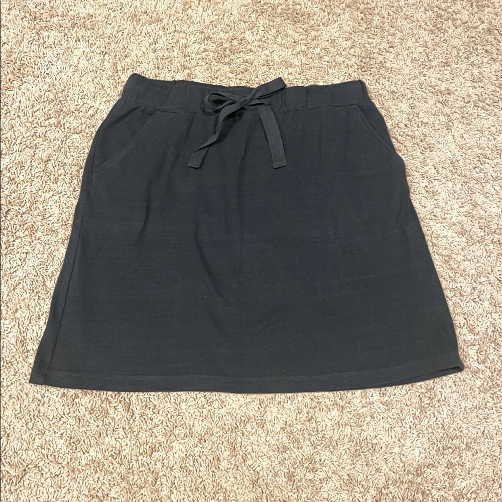 LOFT Navy French Terry Skirt